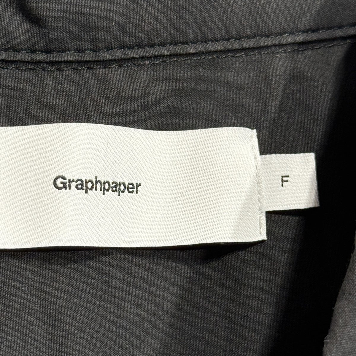 Graphpaper Stretch Typewriter S S Oversized Shirt半袖シャツGM222-50017B 古着・中古-6枚目のアイテム画像