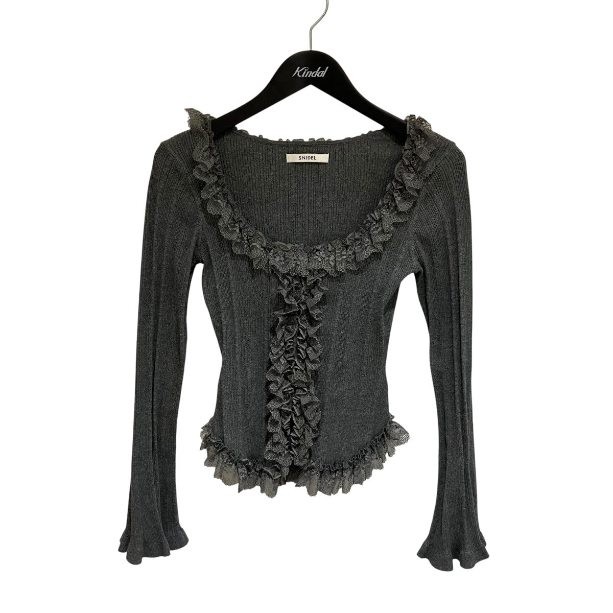 Snidel(スナイデル) Sustainaフリルニットプルオーバー