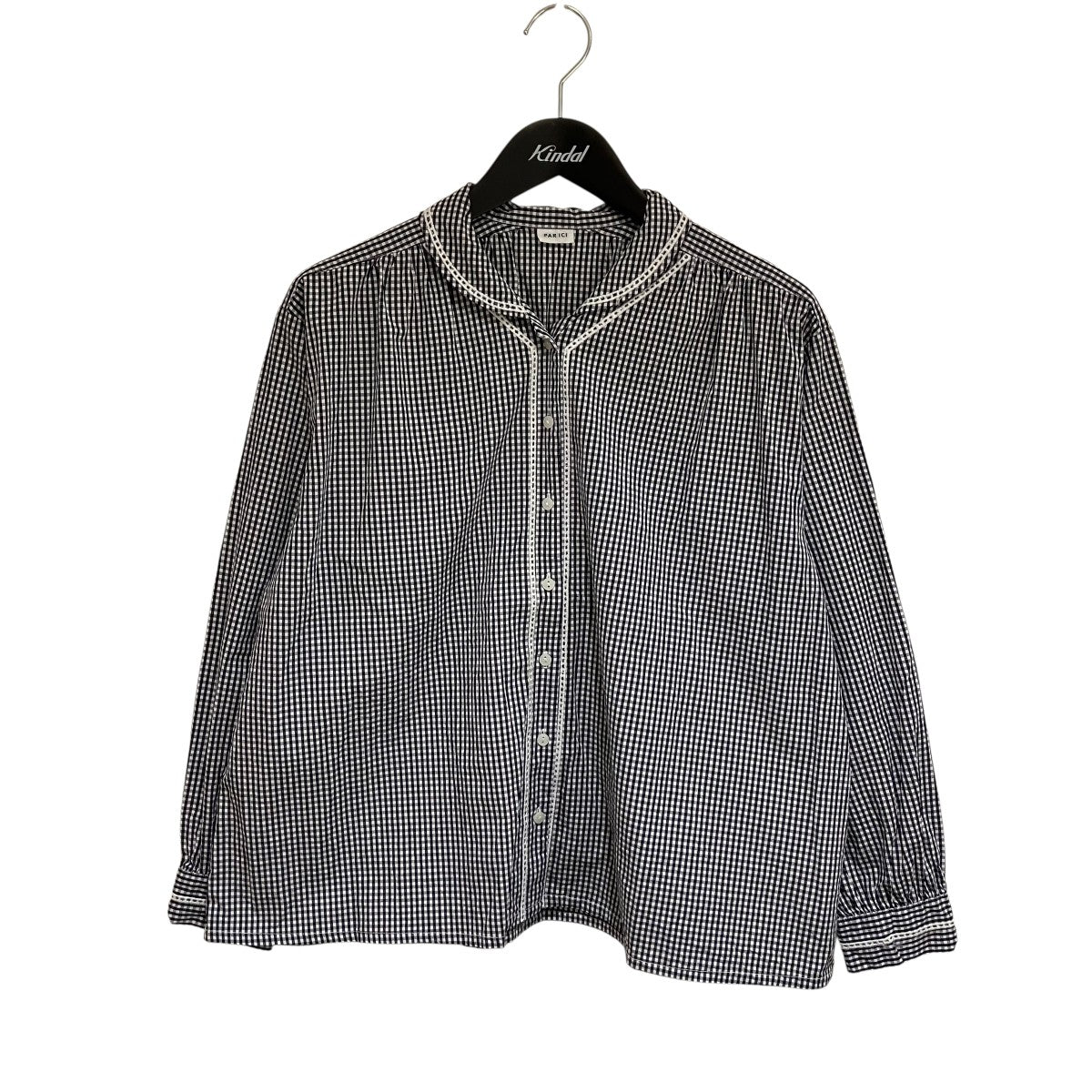 PAR ICI(パーリッシィ) VINTAGE DOUBLE STAND SHIRTチェックブラウス50
