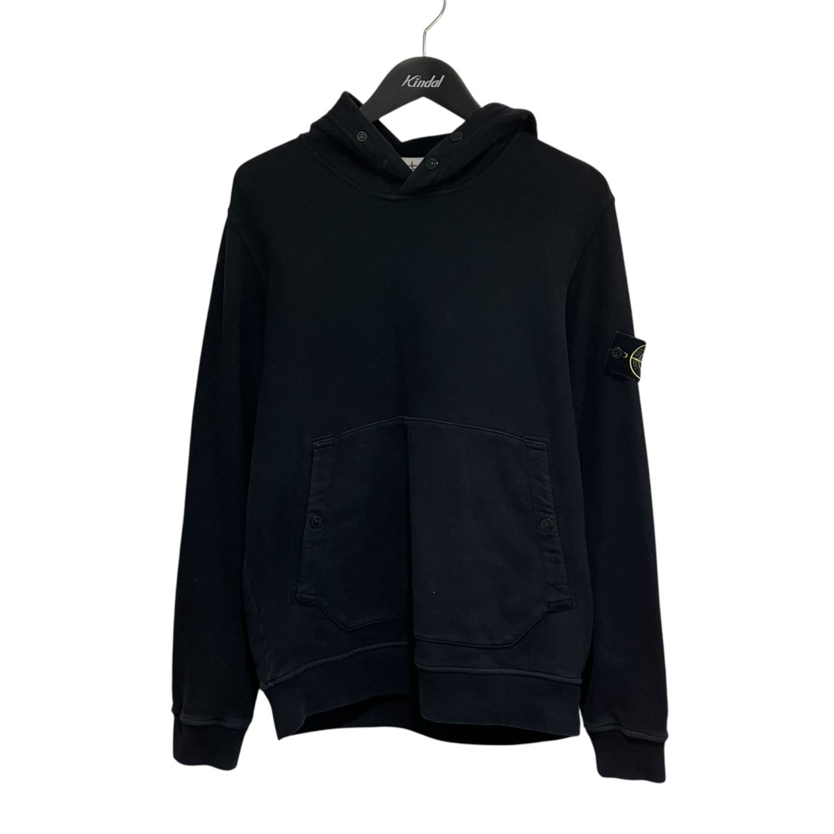 STONE  ブラックパーカー STONE ISLAND ストーンアイランド パーカー フーディー 黒 ブラック