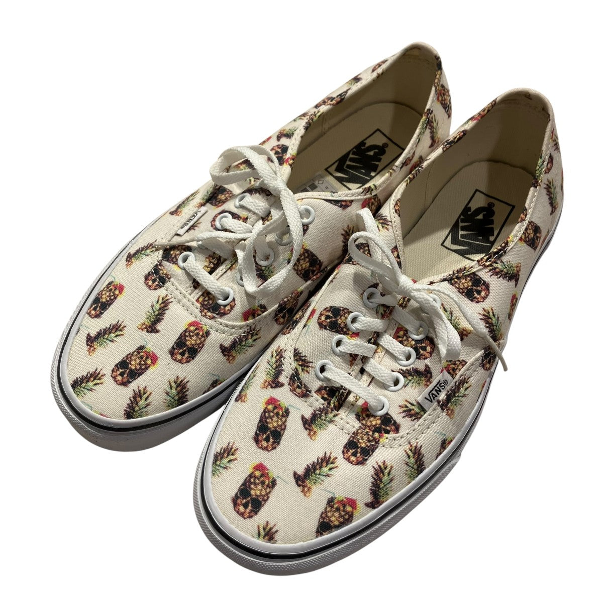 VANS(バンズ) スカルパイナップルAUTHENTICスニーカー ホワイト