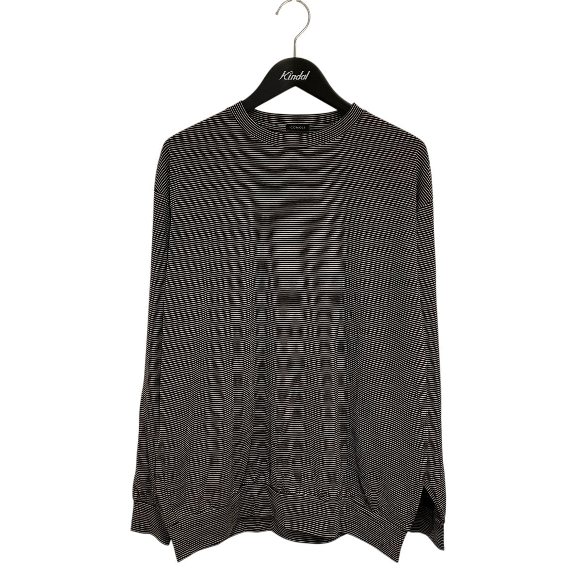 COMOLI(コモリ) サマーウール 長袖クルー ボーダーボーダーカットソー