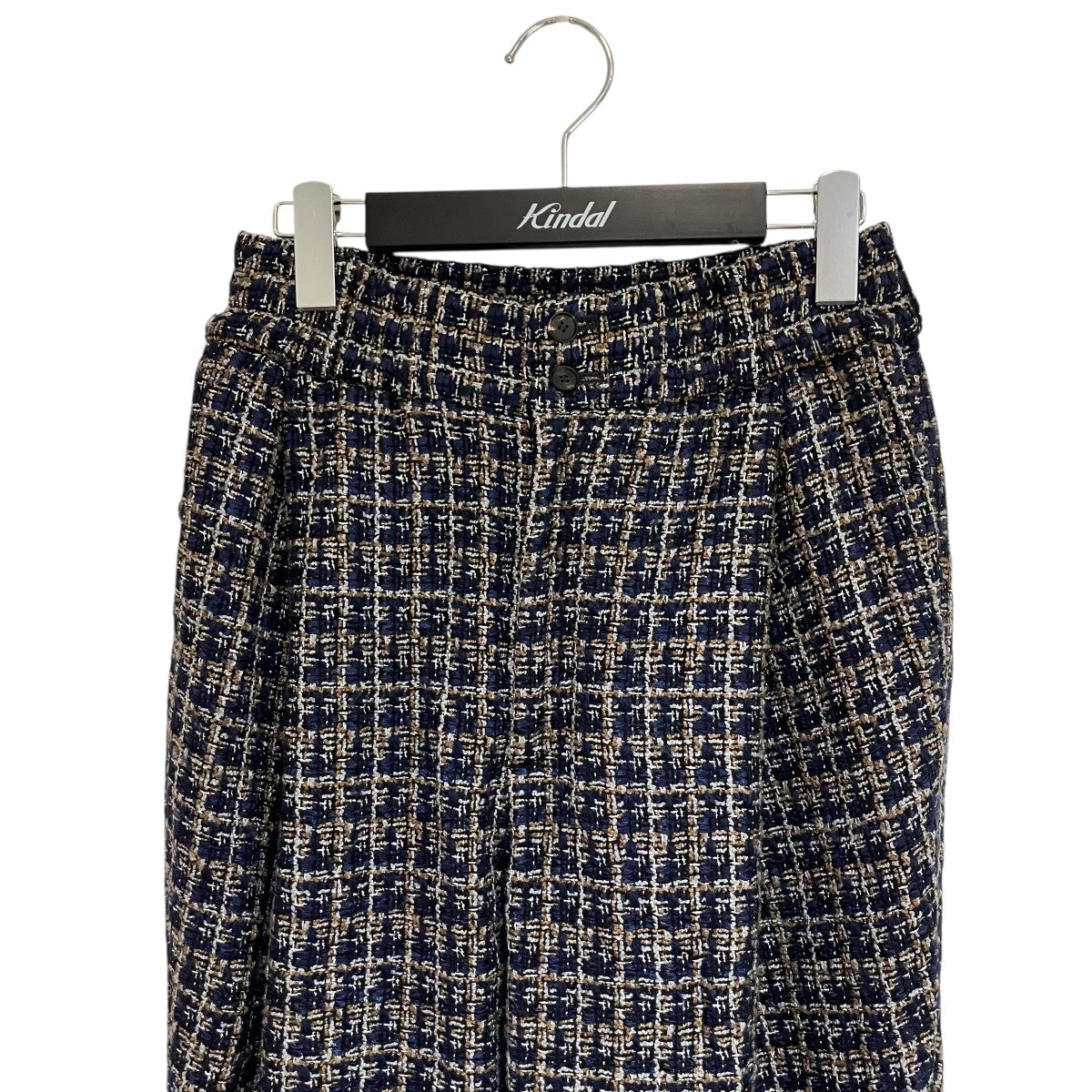 GLITTERY TWEED FLARE EASY TROUSERSツイードパンツS071407