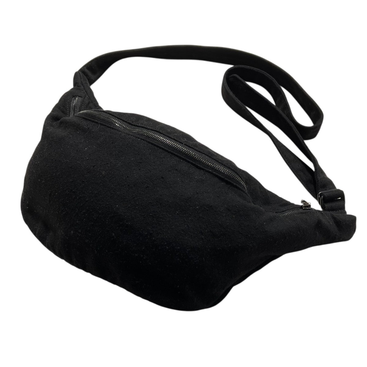 COMOLI(コモリ) シルクネップ ウエストバッグボディーバッグ ブラック