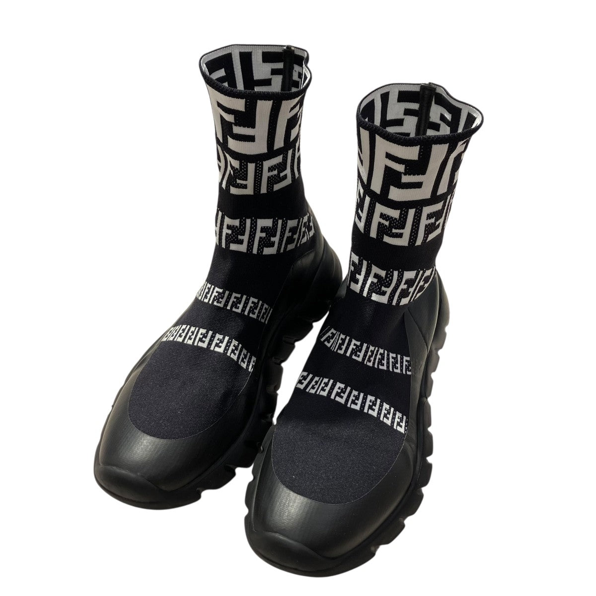 FENDI(フェンディ) ロゴデザインストレッチソックススニーカー