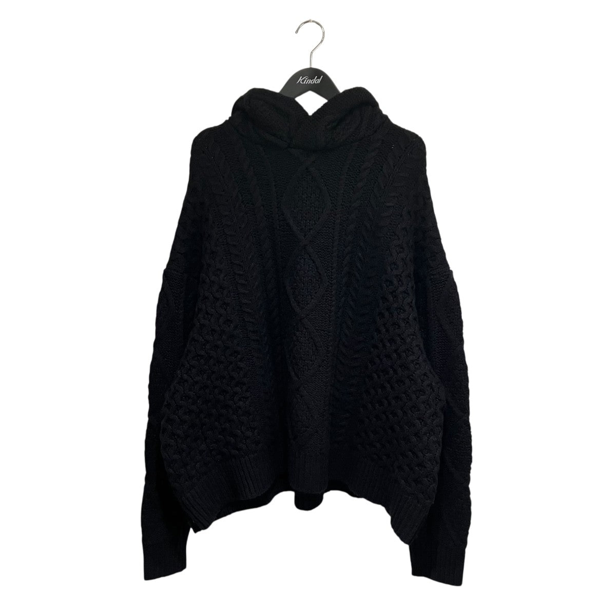 ケーブルニット パーカー厚手ニット090233