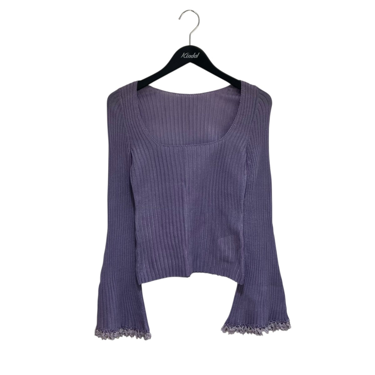 mame kurogouchi(マメクロゴウチ) Beaded Flared Sleeve Knit薄手 