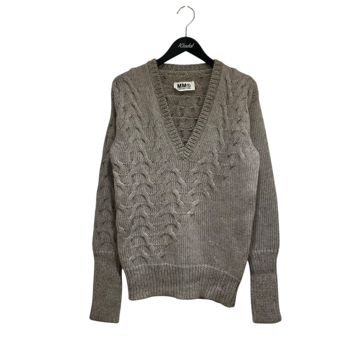 09AWここのえタグ VネックモヘアニットVネックニット32HA177