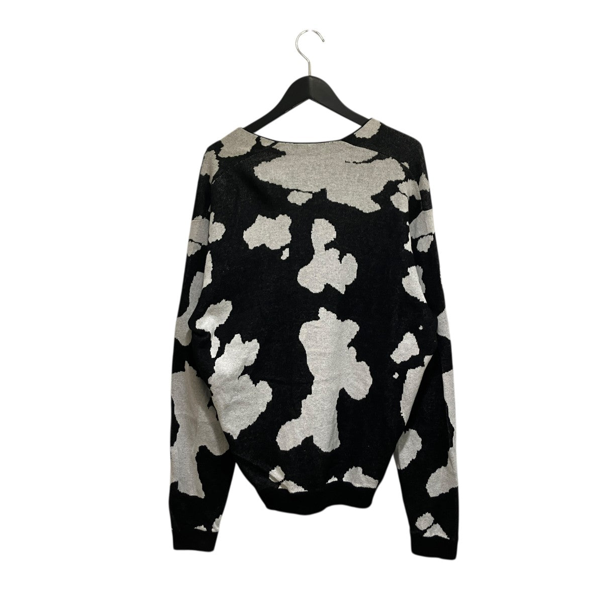20SSJAQUARD CARDIGAN 総柄 牛柄薄手カーディガン