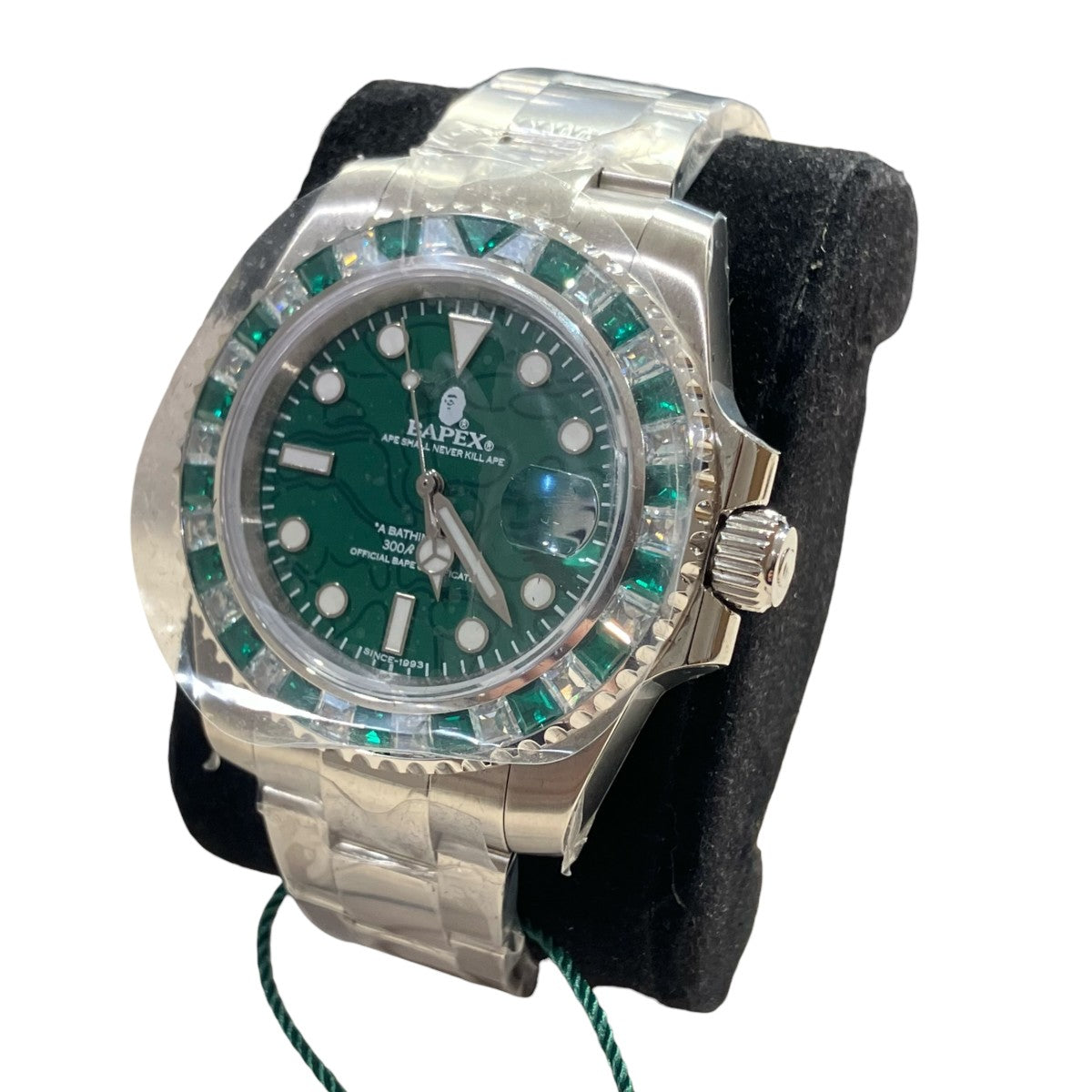 BAPEX(ベイペックス) Type 1 Crystal Stone Watch GREEN腕時計 サイズ