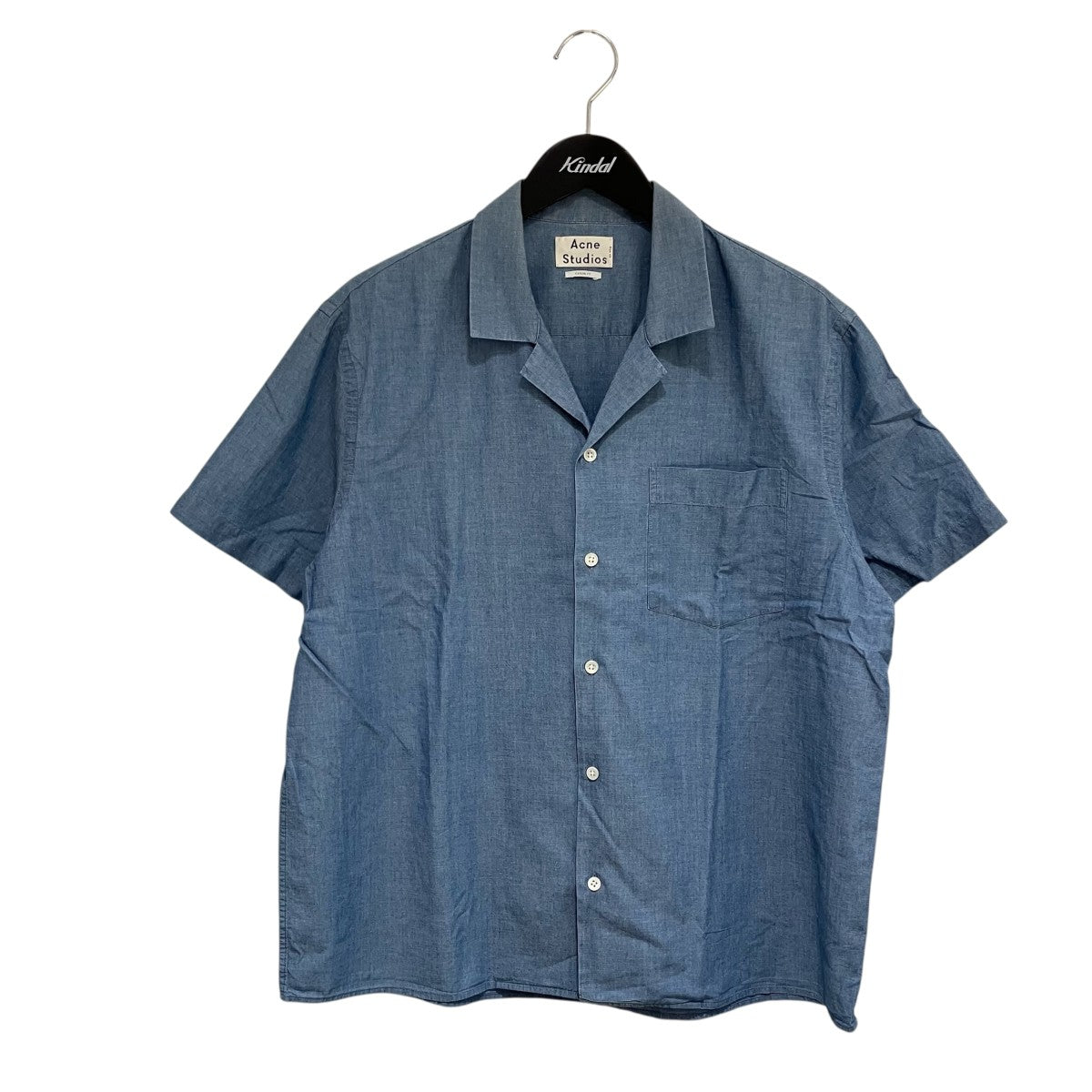Acne　オックスフォード　ビッグシャツ　七分袖　水色　コットン　34　アクネ ACNE STUDIOS(アクネストゥディオズ) 半袖シャツ1159-343-4870 1159