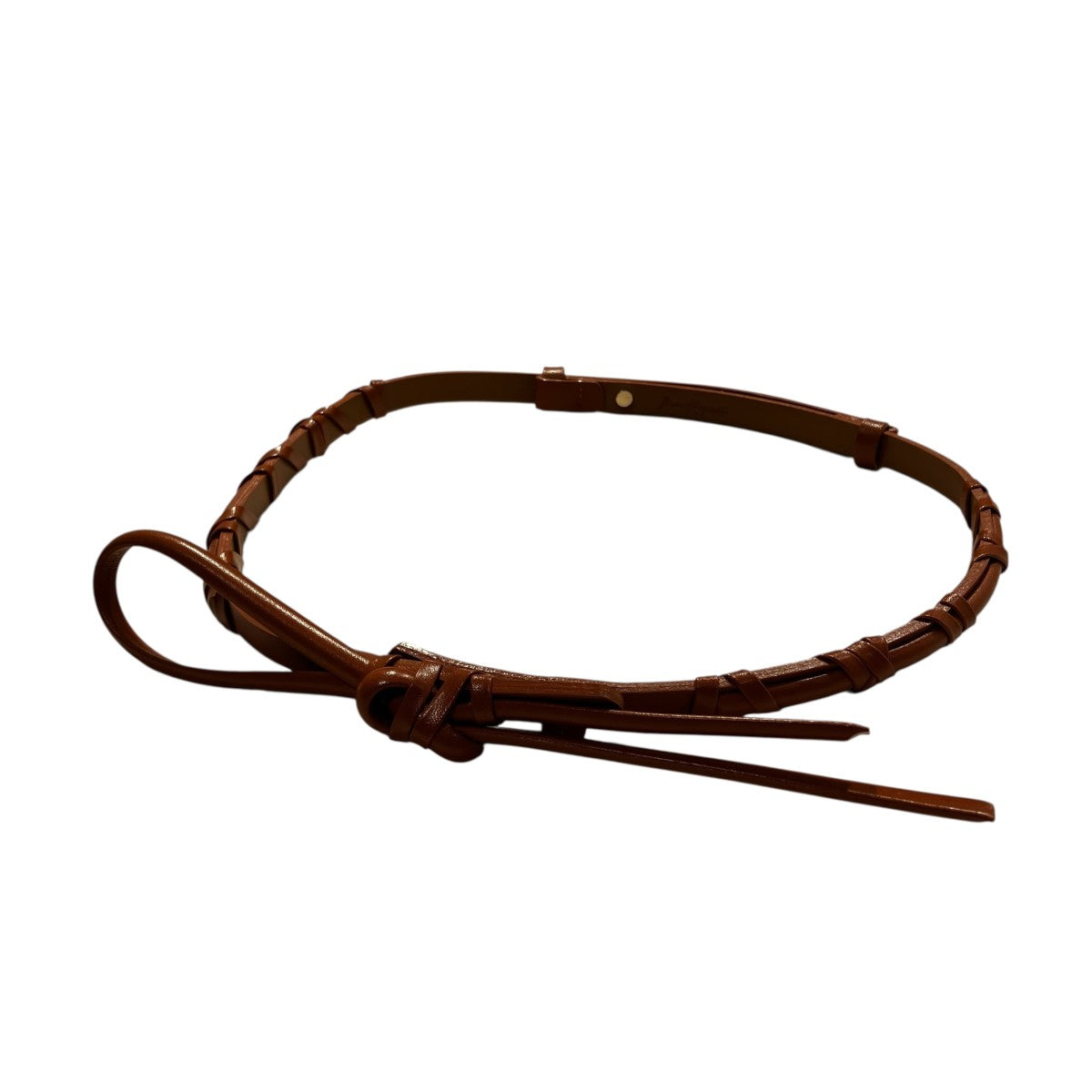 mame kurogouchi(マメクロゴウチ) 23SSBasket Detailed Leather Belt