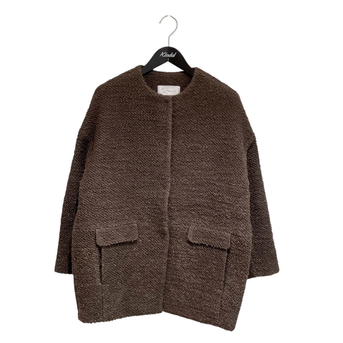 BEARDSLEY(ビアズリー) 15 quinze ツイードハーフノーカラーウール 
