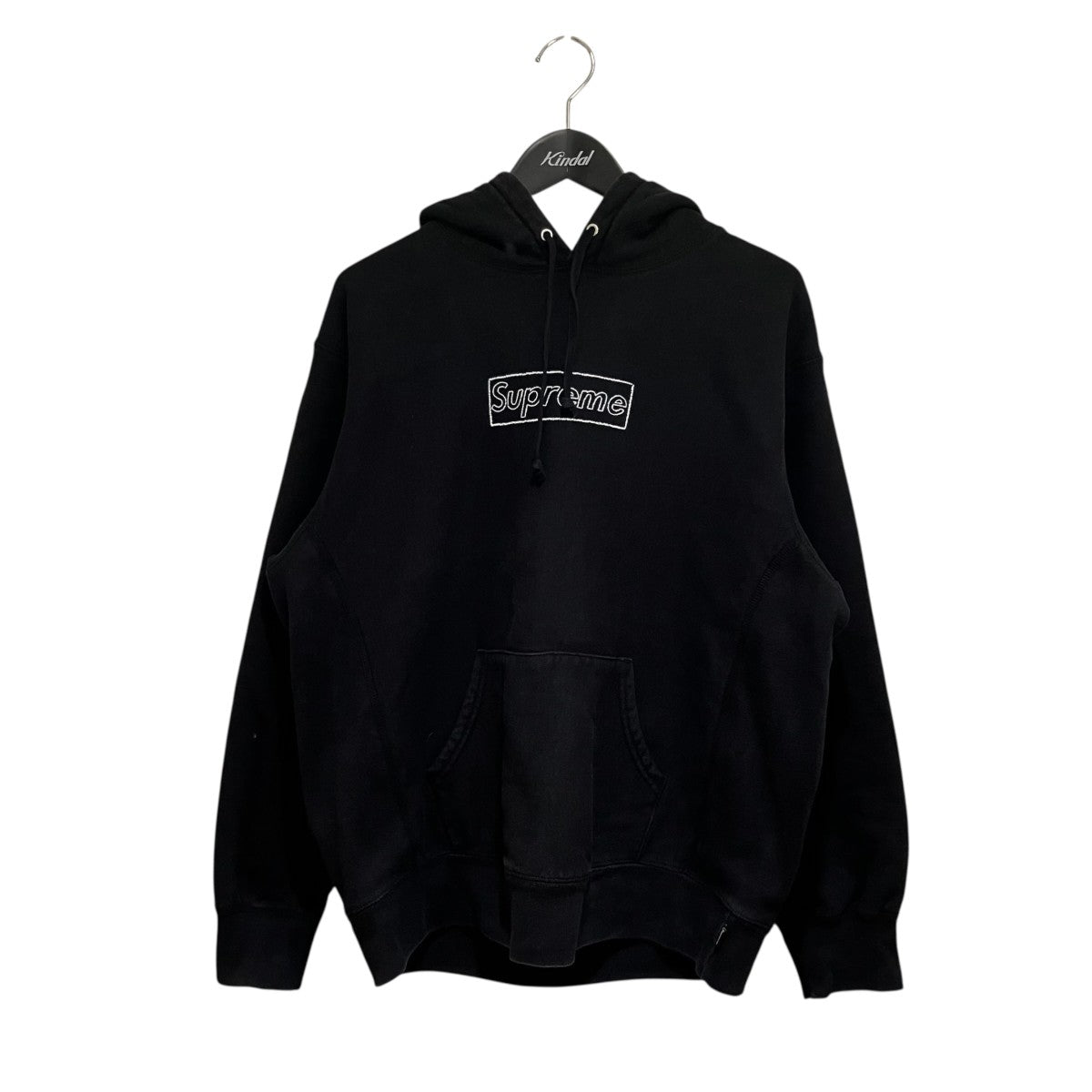 【セール中】SUPREME 黒パーカー Supreme(シュプリーム) 21SSKAWS Chalk Logo Hooded Sweatshirt長袖