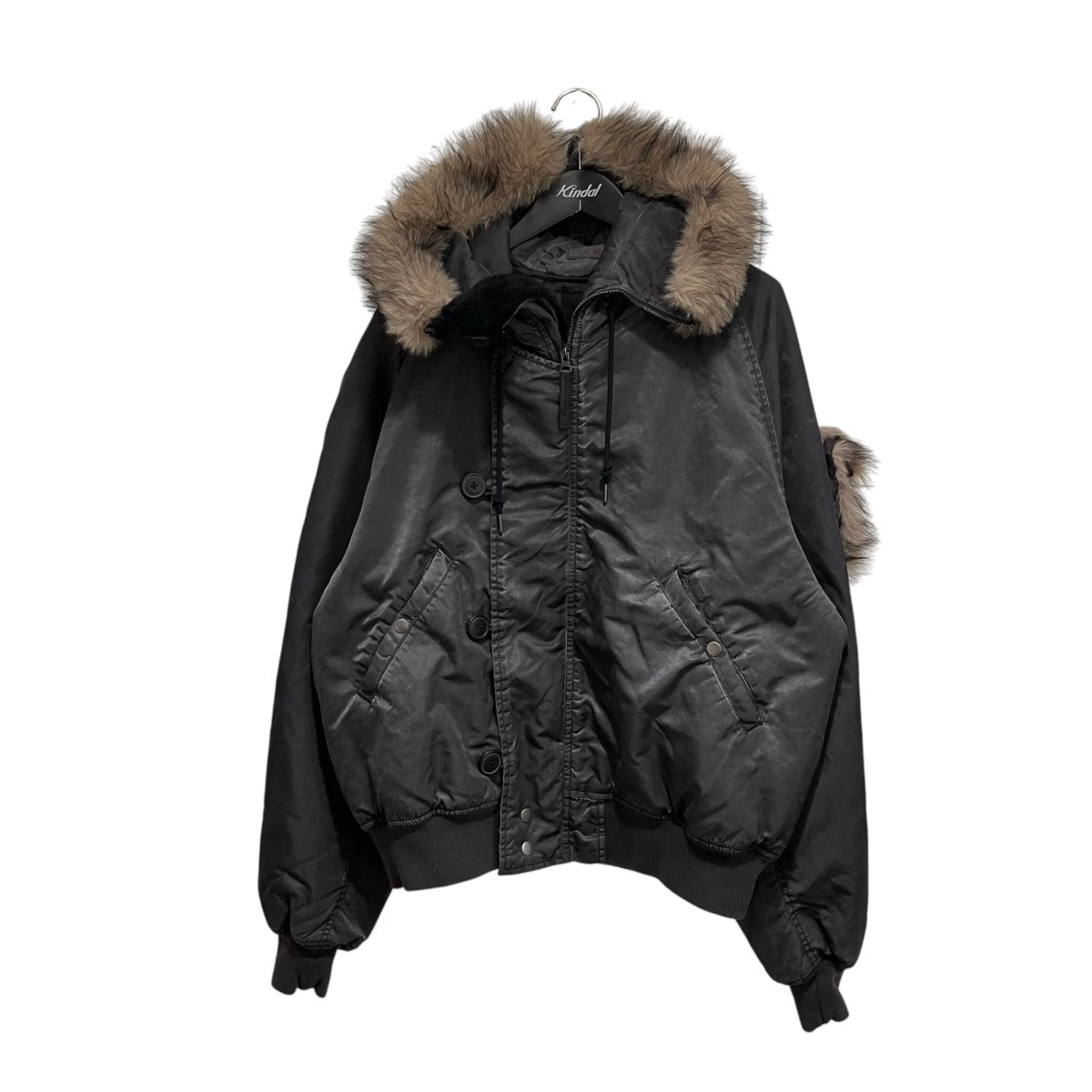 25AWFurpocket Design Faded N2B Jacket中綿ジャケットGRAjk1329