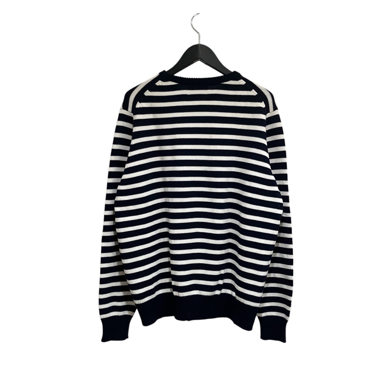 Solid Cotton Knit Pulloverボーダーニット
