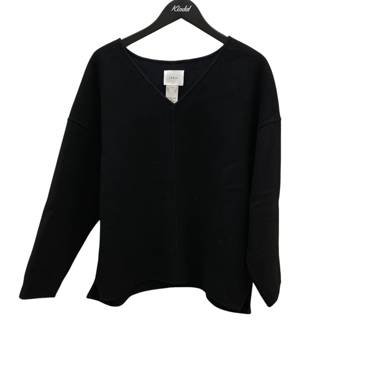 Stola. シルク混ハイゲージVネックニットプルオーバー