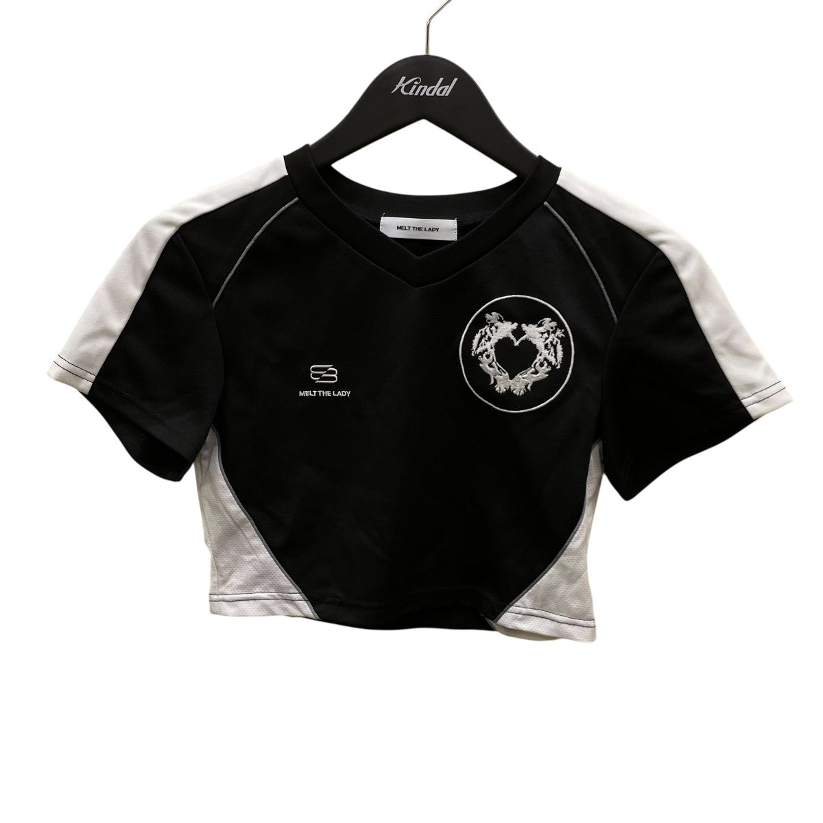 MELT THE LADY(メルトザレディ) cropped game T-shirt半袖T