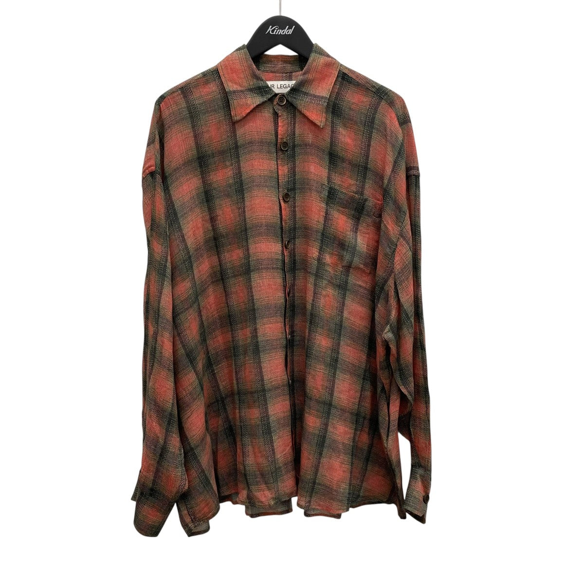Our Legacy BORROWED SHIRT Big Print長袖シャツ Our Legacy Borrowed Shirt | Big Lumbercheck Print | Canoe Club