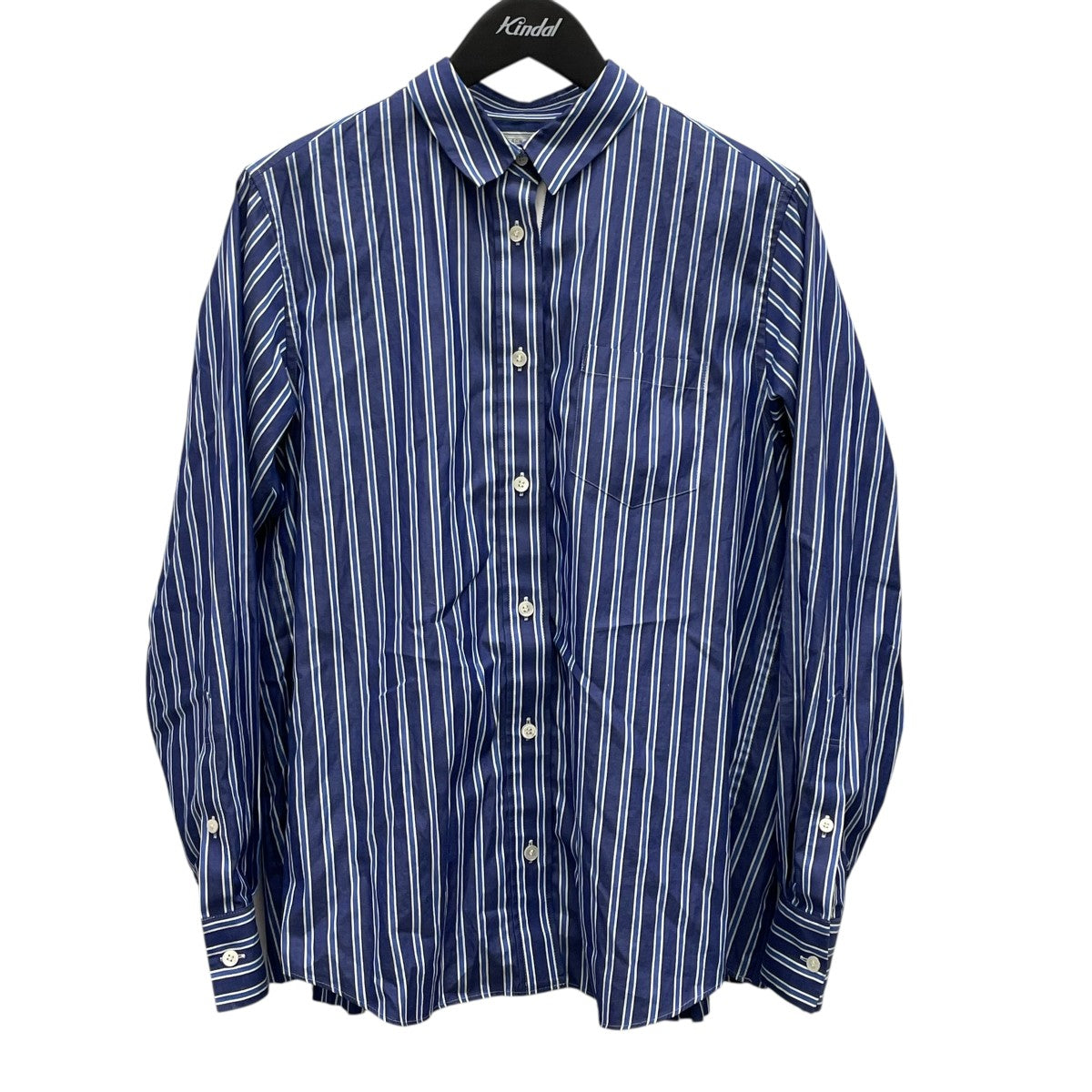 1189 sacai サカイ プリーツ ブラウス ノースリーブ ネイビー リネン 1189 sacai サカイ プリーツ ブラウス ノースリーブ ネイビー リネン