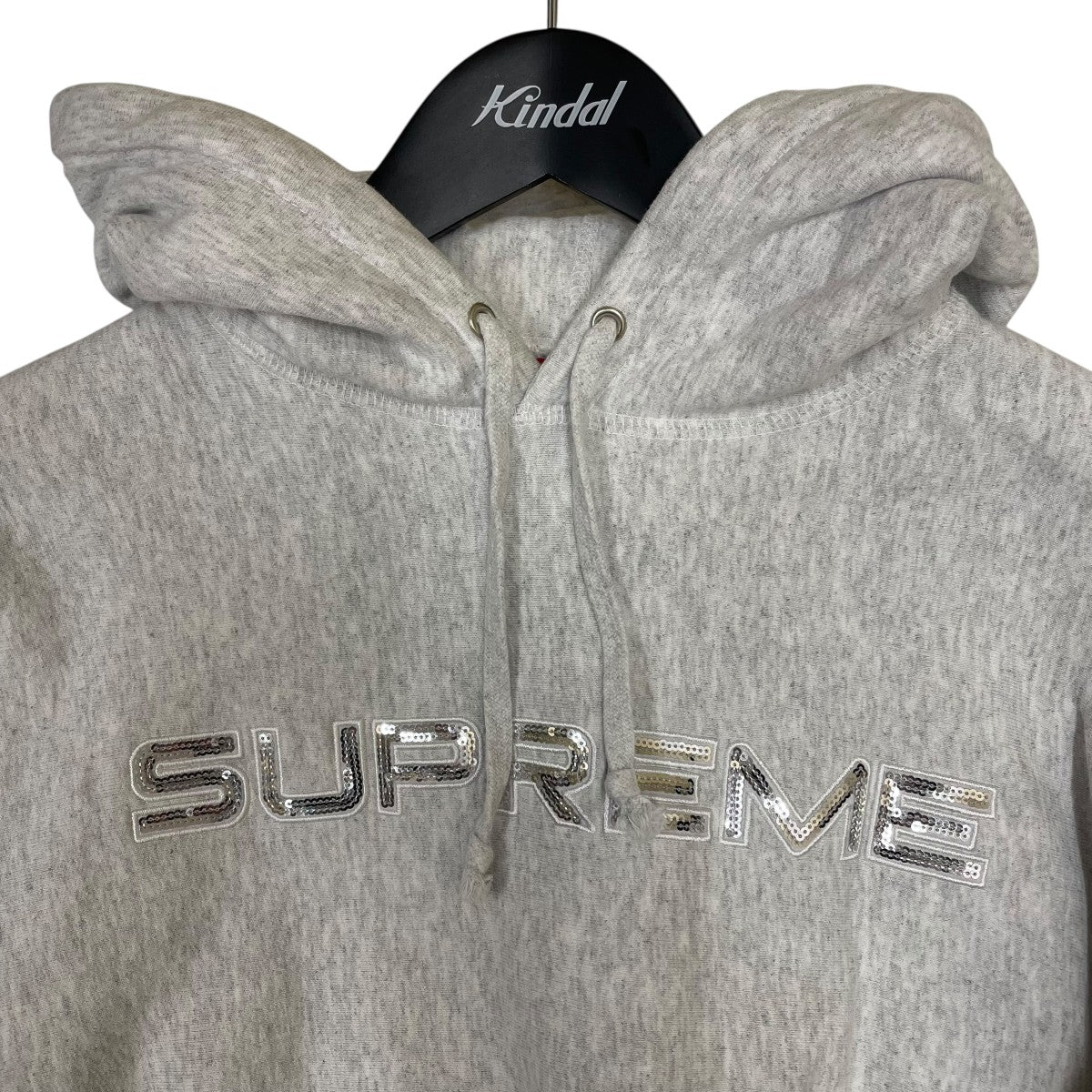 Sequin Logo Hoodedロゴプルオーバーフーディ