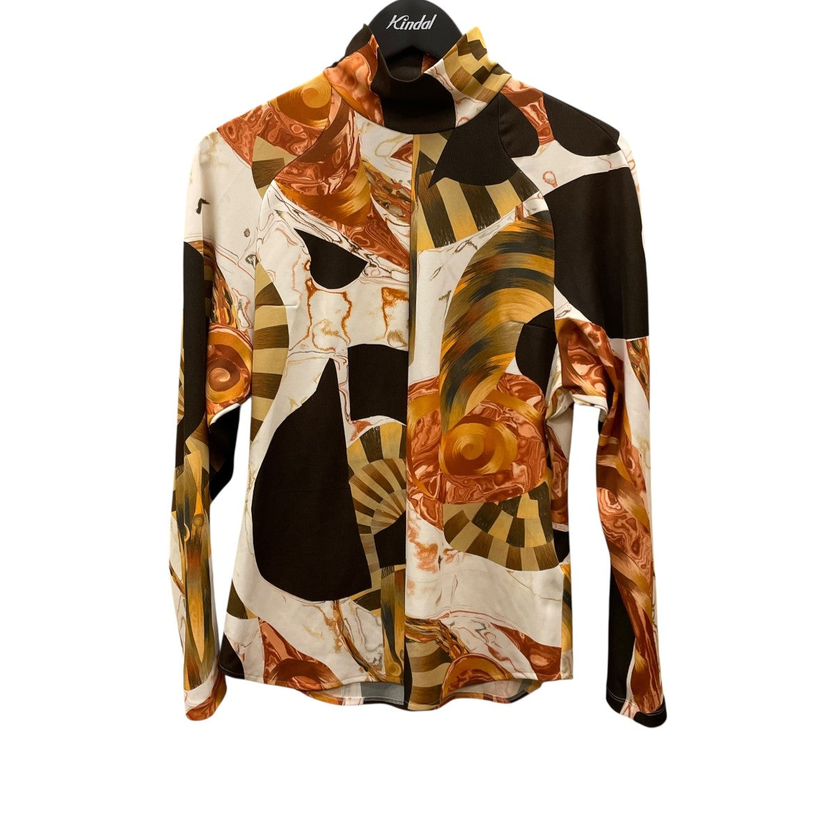 mame kurogouchi(マメクロゴウチ) MARBLE PRINT HIGH NECK