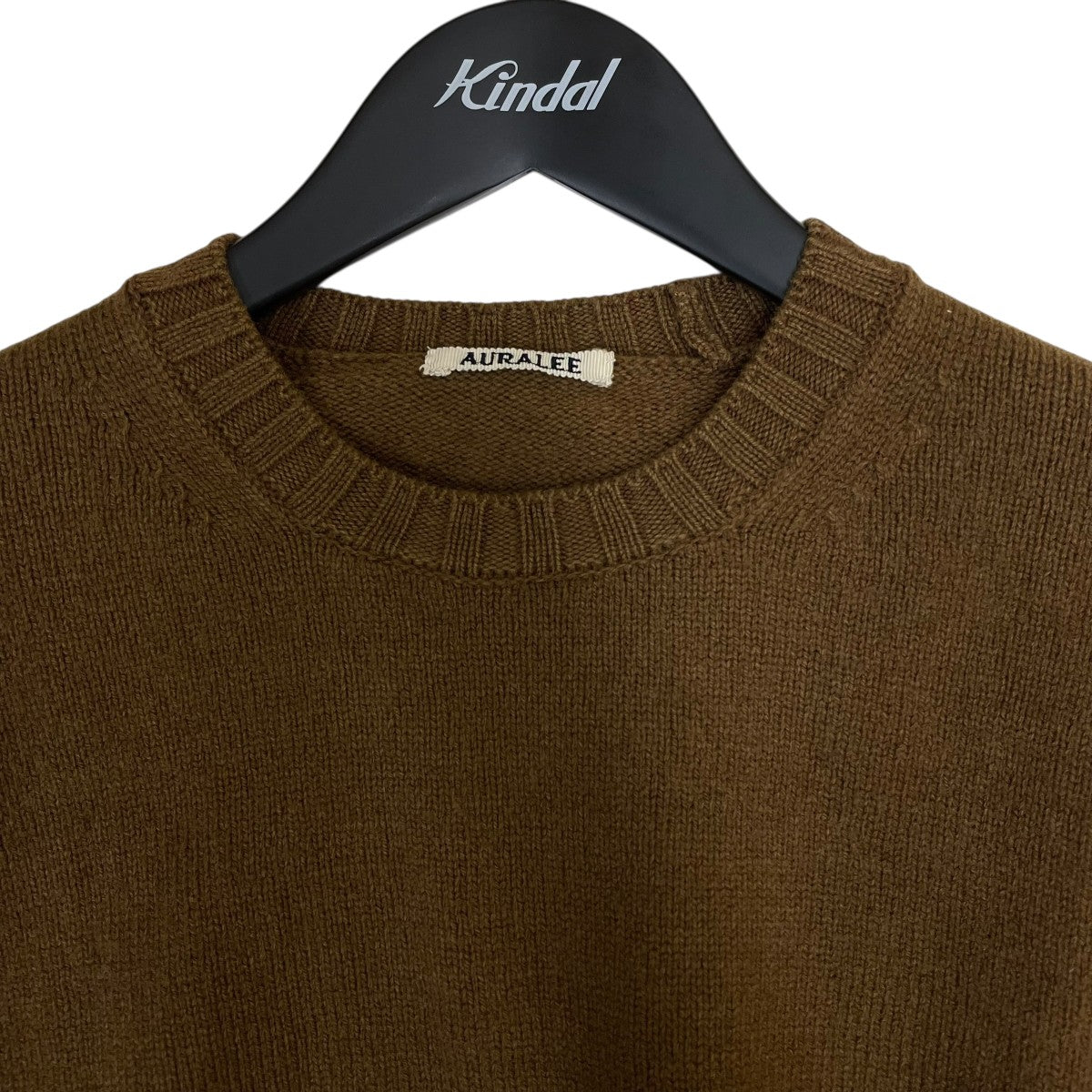 AURALEE 23AWWASHED FRENCH MERINO KNITクルーネックニットA23AP01SW 古着・中古-3枚目のアイテム画像