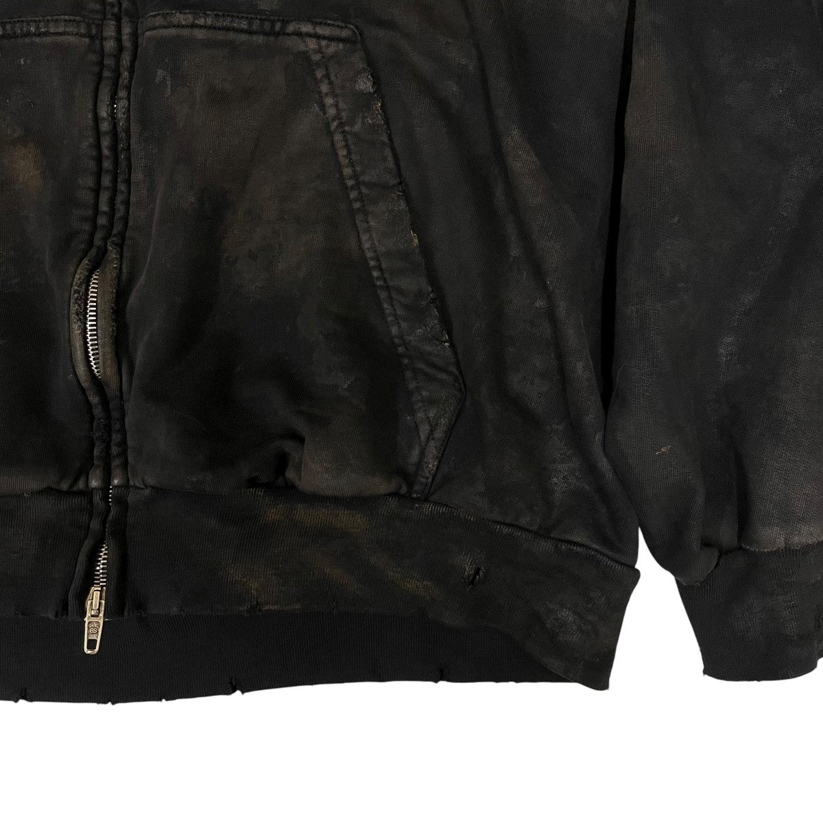 23SSZip-Up Hoodieダメージ加工ジップパーカー744454