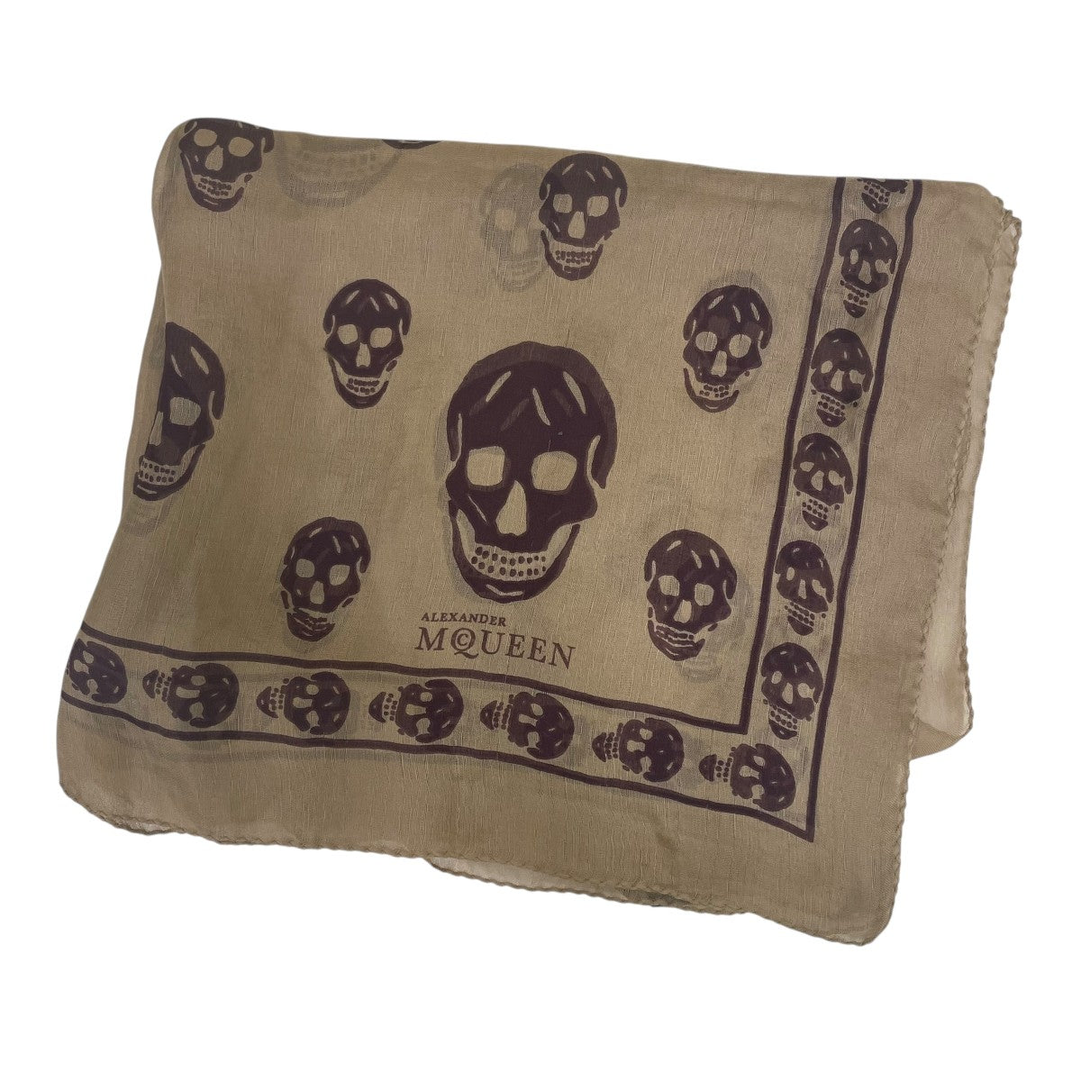 ALEXANDER MCQUEEN スカル柄　スカーフ Alexander McQueen アレキサンダー・マックイーン スカル柄 スカーフ