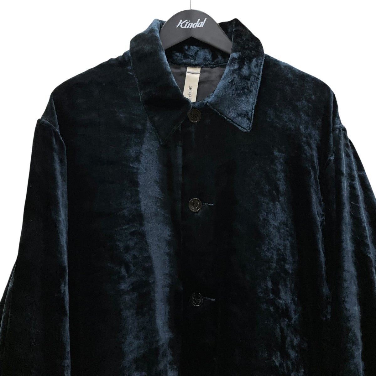 SHINYA KOZUKA MAC SHIRT-ISH JK WITH NO BIJOUベロアシャツジャケット2402SK47NB 古着・中古-3枚目のアイテム画像