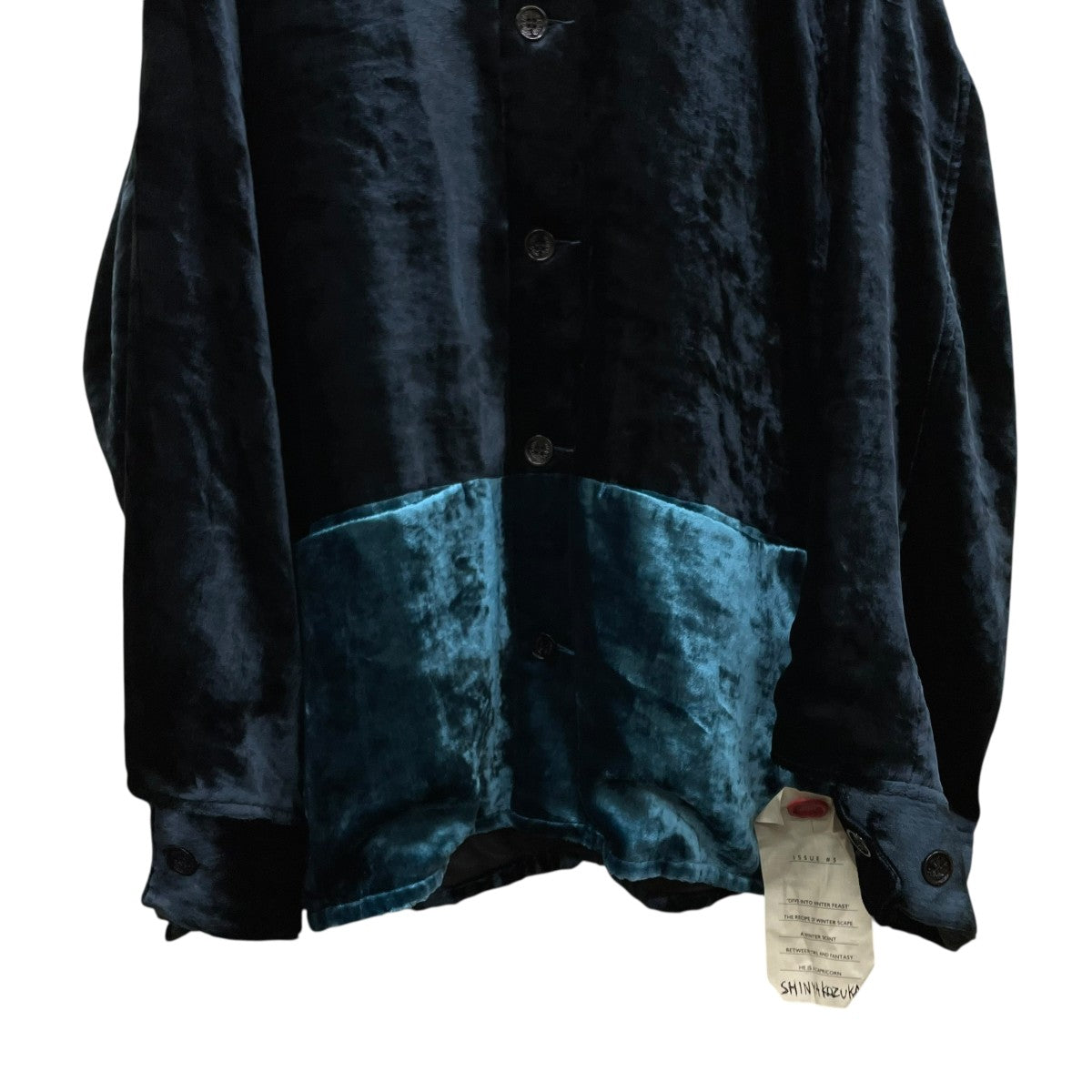 SHINYA KOZUKA MAC SHIRT-ISH JK WITH NO BIJOUベロアシャツジャケット2402SK47NB 古着・中古-4枚目のアイテム画像