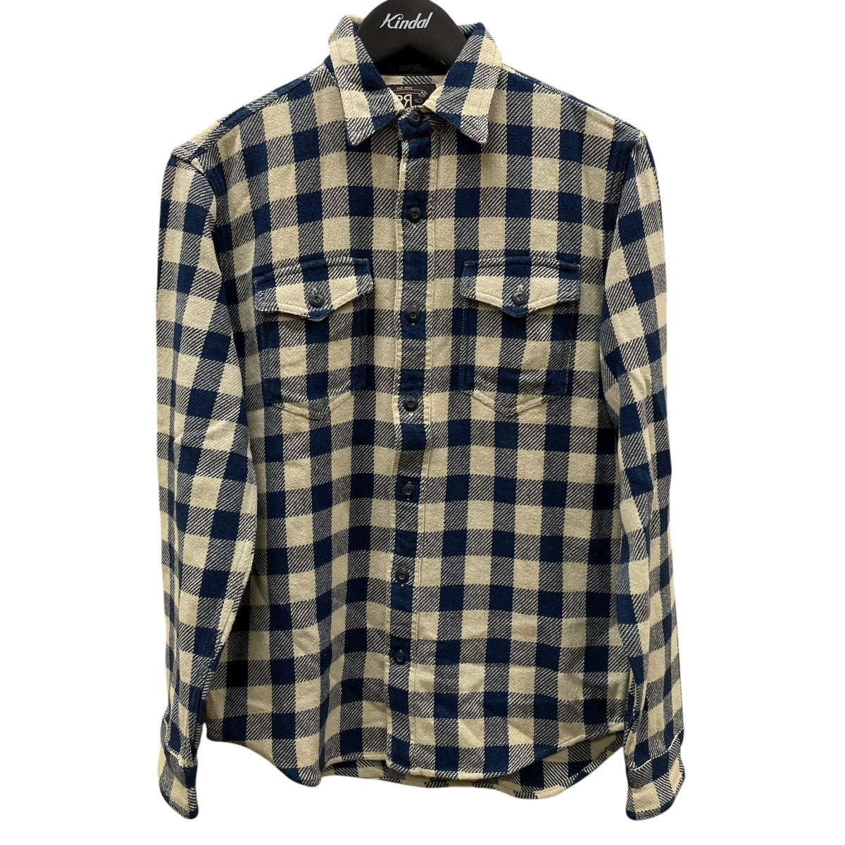 長袖チェックシャツ65978