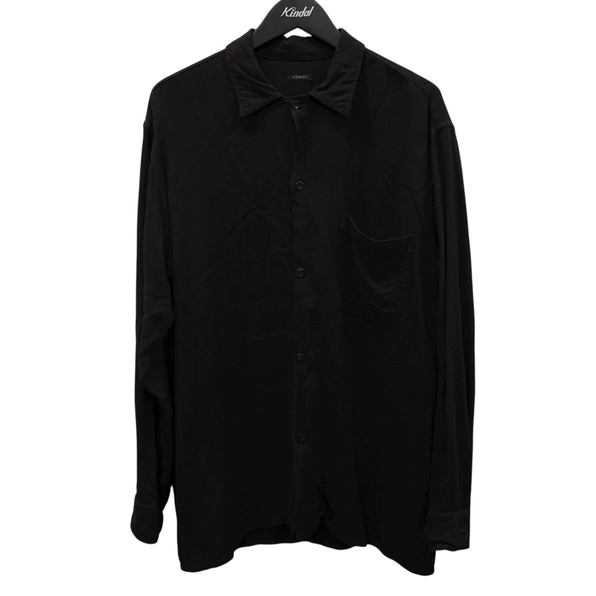 COMOLI(コモリ) 長袖レーヨンシャツR01-02006 R01-02006 ブラック