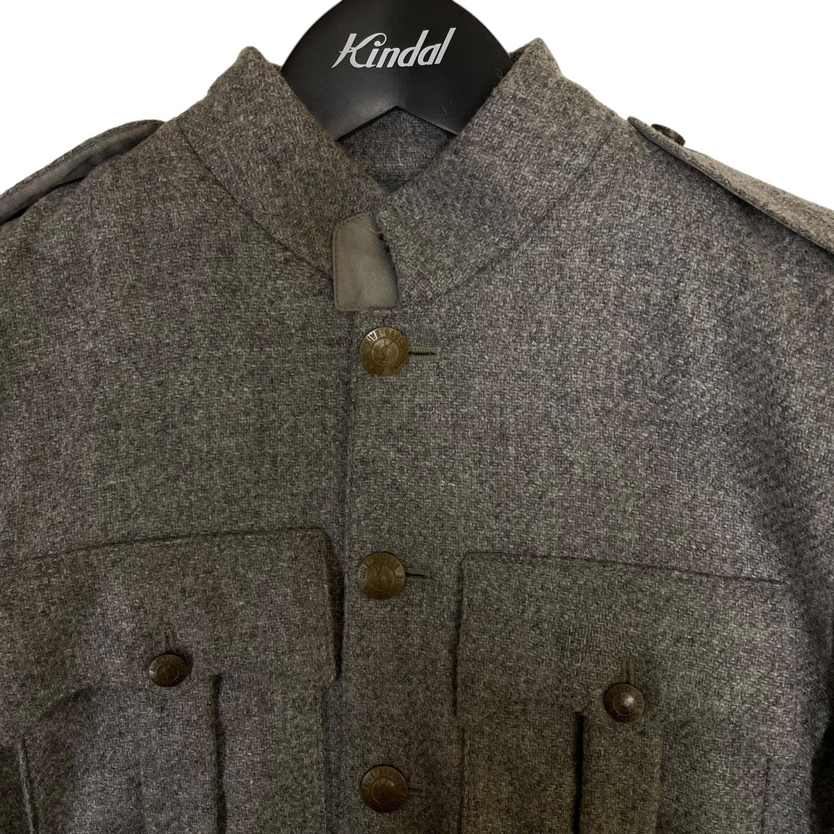 Yves Saint Laurent ウールサファリジャケット161648 古着・中古-3枚目のアイテム画像