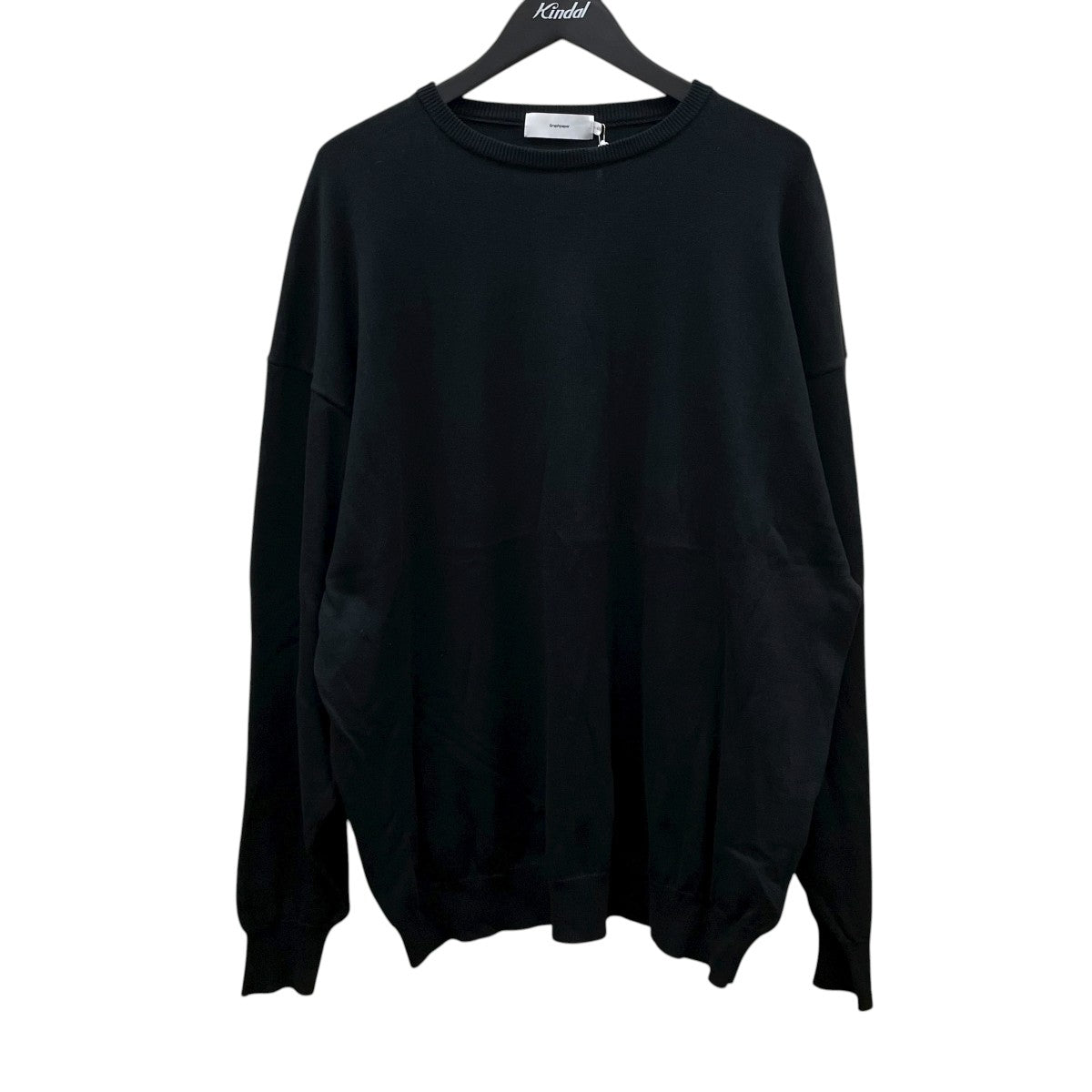 Suvin Cotton Oversized L S Crew Neck KnitクルーネックニットGU241-80251B