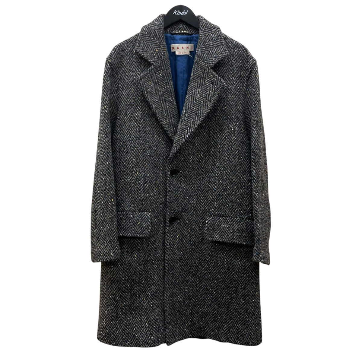 マルニ　MARNI ウールヘリンボーンカラーネップチェスターコート MARNI(マルニ) 22AWウールヘリンボーンカラーネップチェスターコート