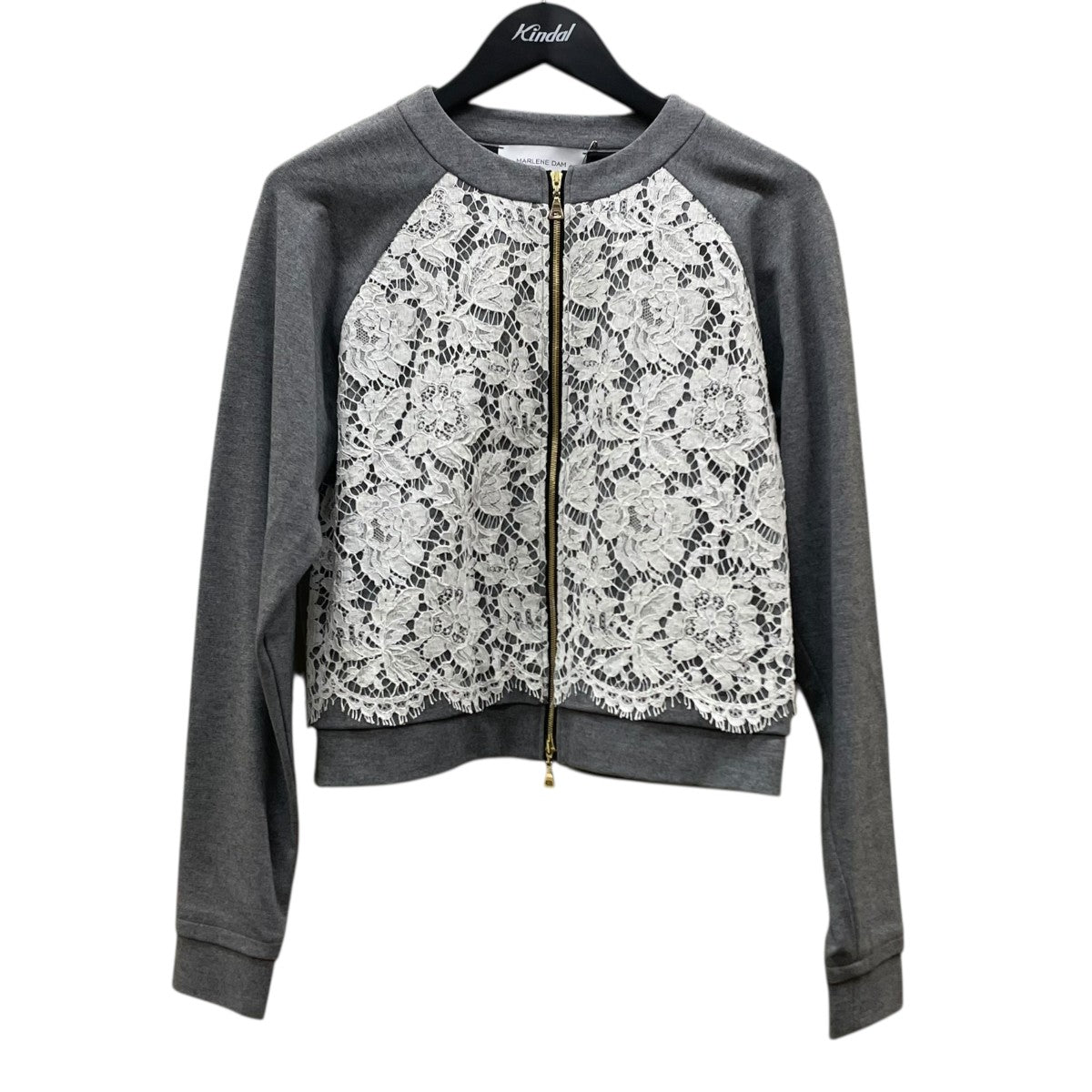 MARLENEDAM(マーレンダム) フラワージップアップカーディガンMJ005C4