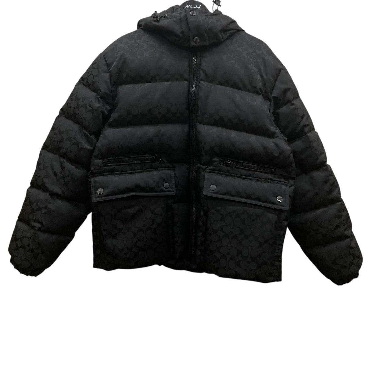 COACH(コーチ) シグネチャー フーデッド パッファー ジャケットダウン