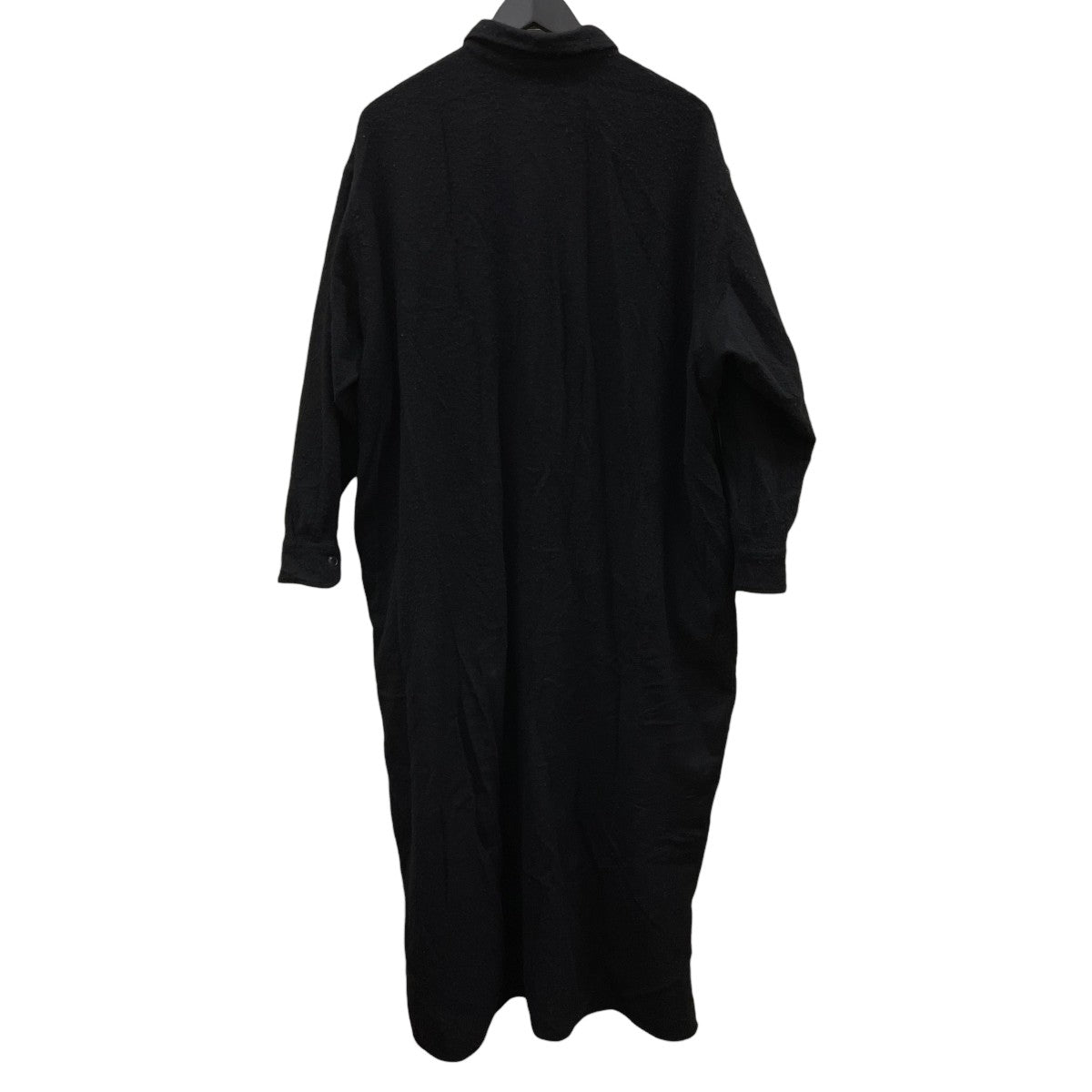 縮絨ウール ハーフジップ ワンピース長袖ワンピースY03-02011