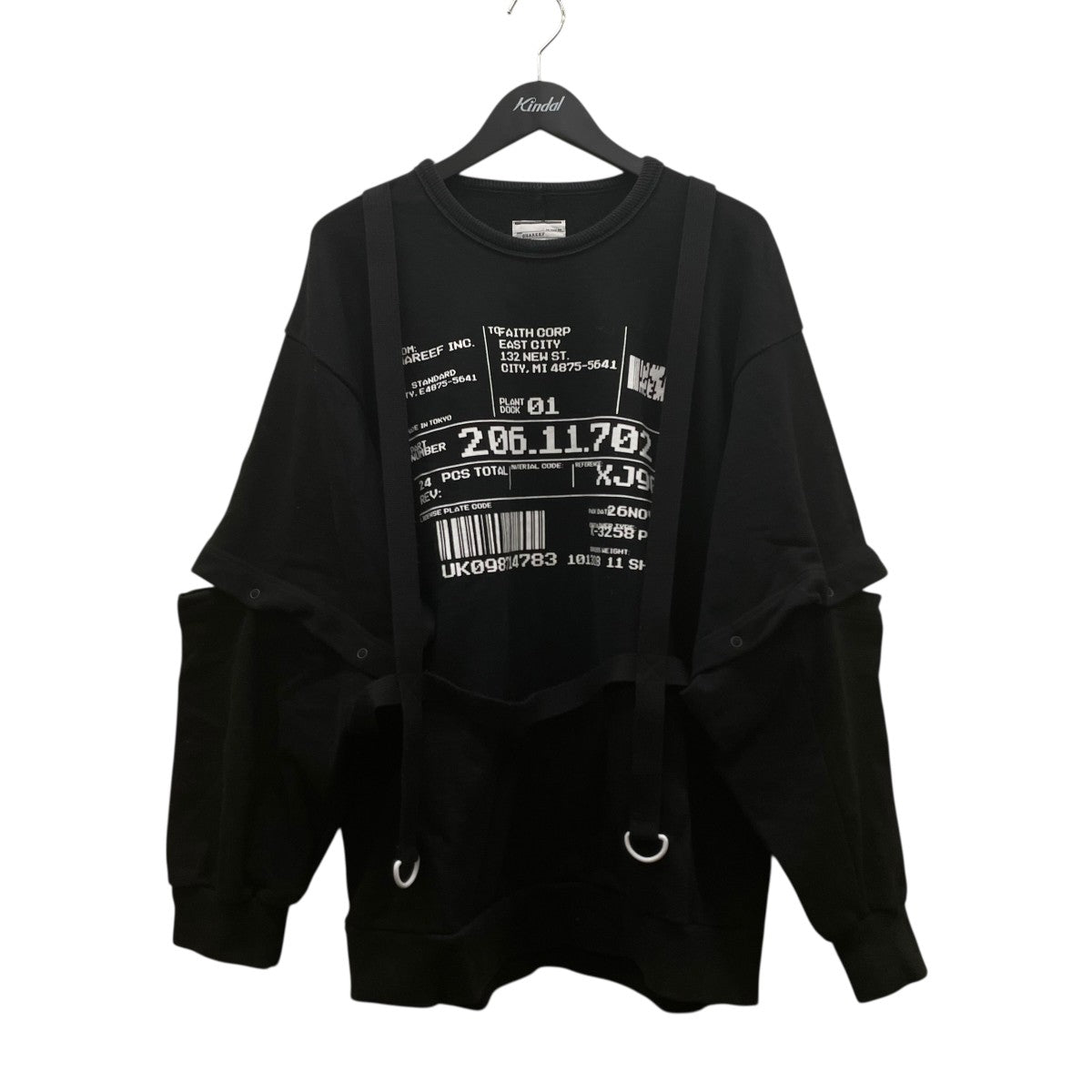 SLEEVE BIG SWEATスウェット(袖取り外し可)19315044