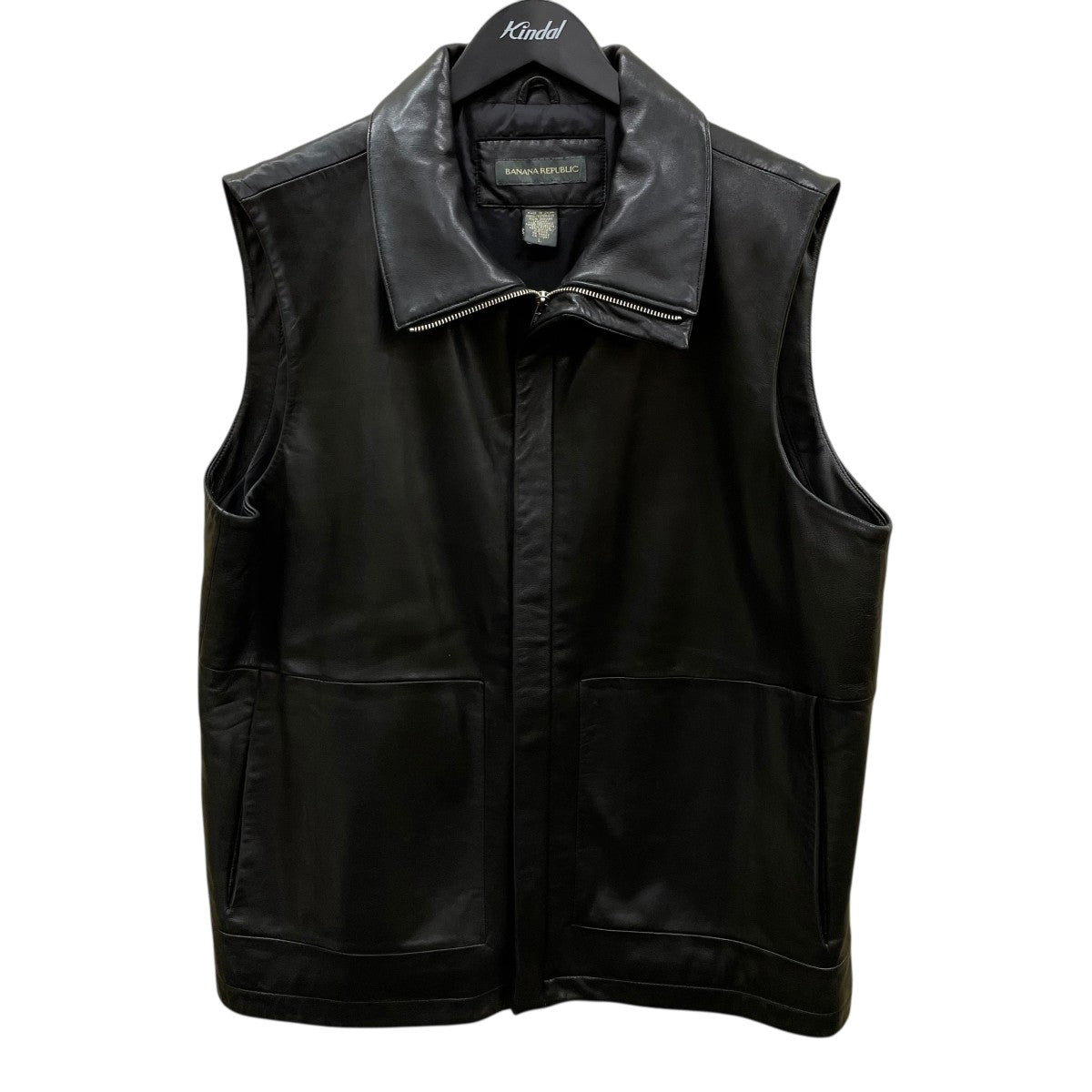 BANANA REPUBLIC(バナナリパブリック) 80sレザーベスト ブラック