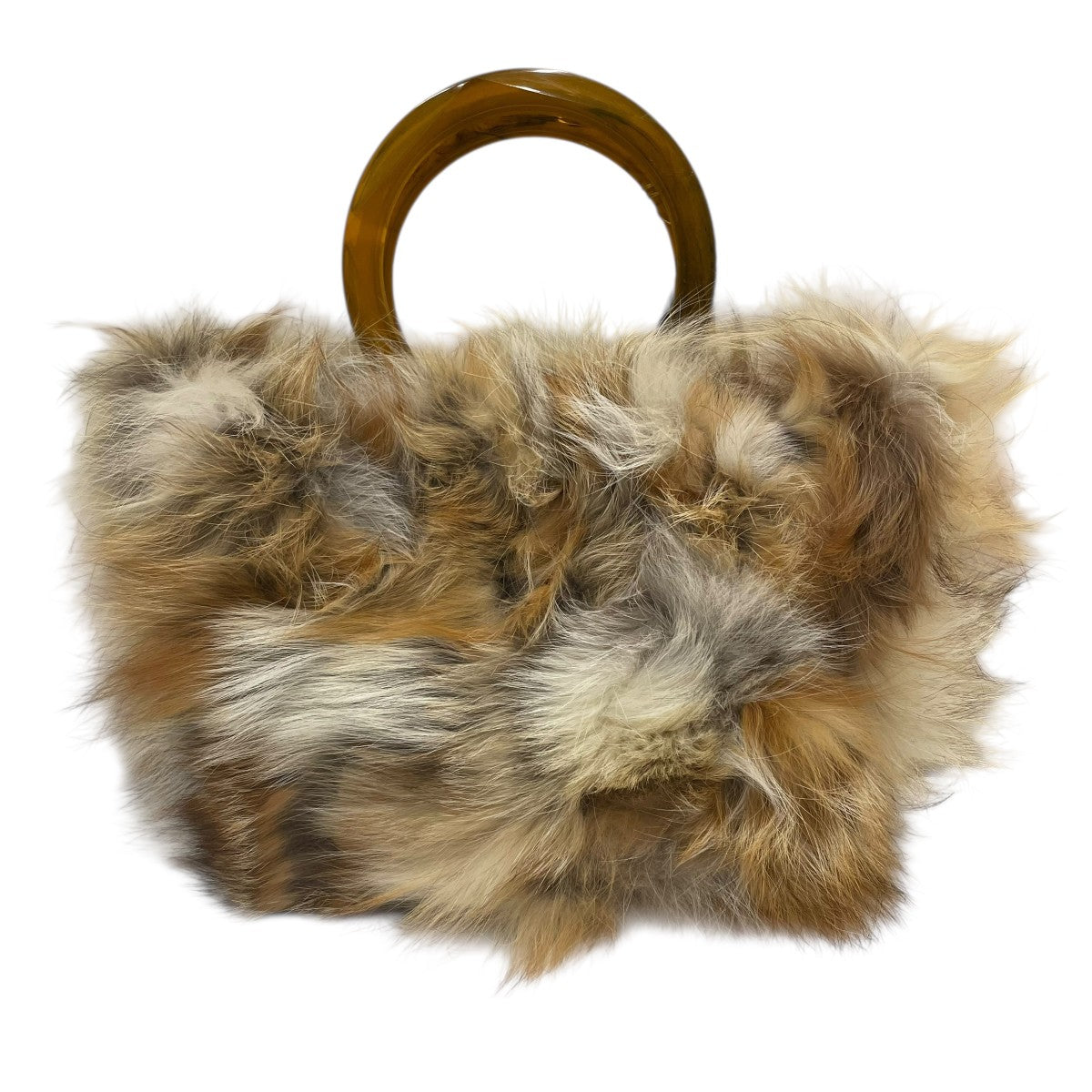 2WAY フォックスファーハンドバッグV-8209