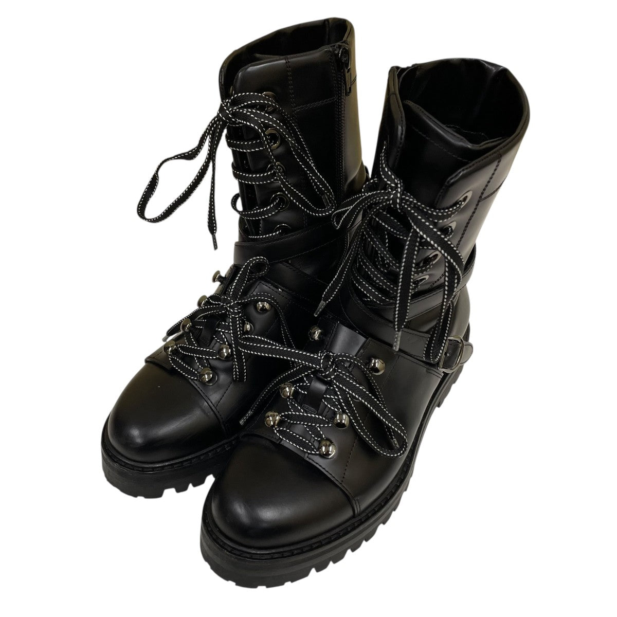 VALENTINO(ヴァレンチノ) レースアップブーツ ブラック サイズ 37