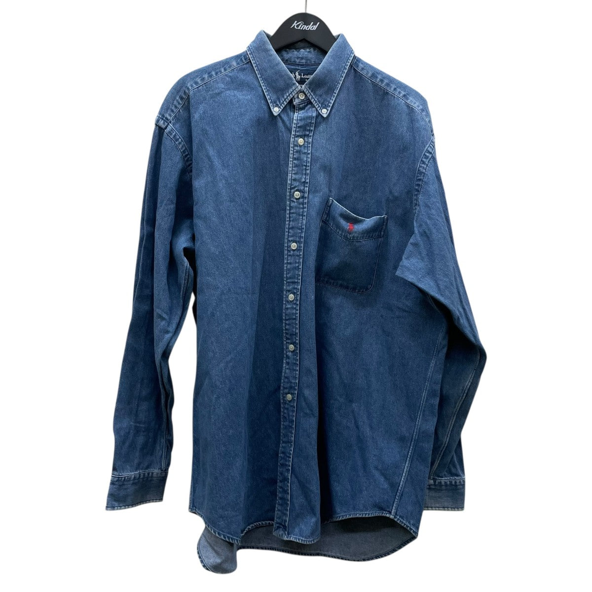 美品 ラルフローレン 90's ビンテージ デニムシャツ オーバーサイズ XL〜 RALPH LAUREN(ラルフローレン) 80s 90s デニムシャツ インディゴ