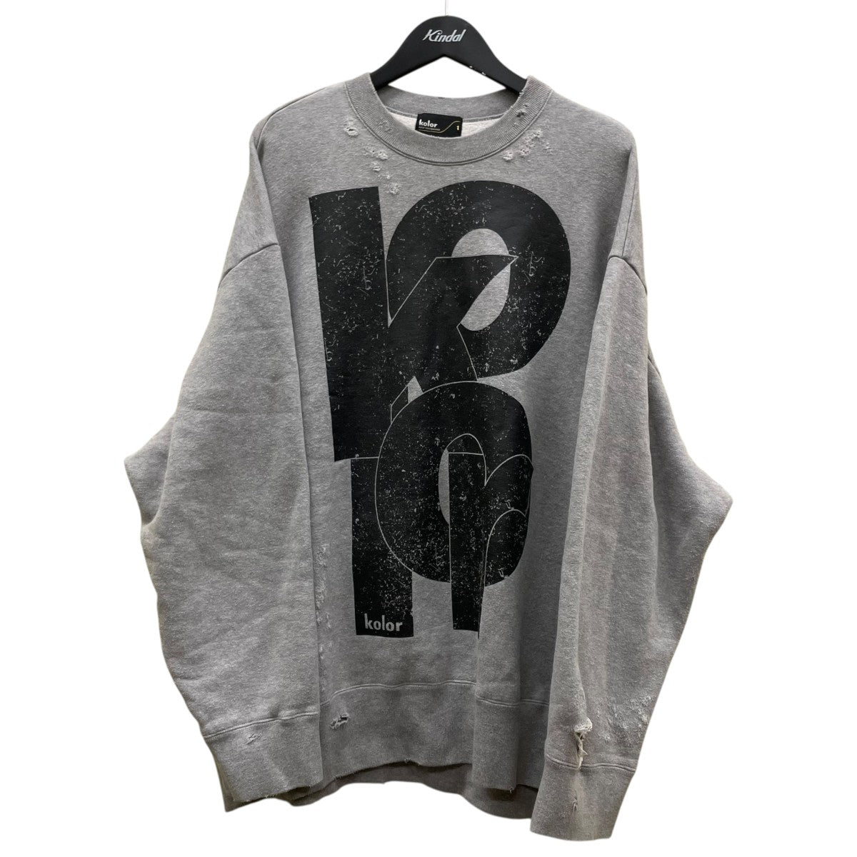 ニ*ク様 kolor 22aw ダメージスウェット KOLOR(カラー) 22AWオーバーサイズダメージスウェット22WCM T17206S