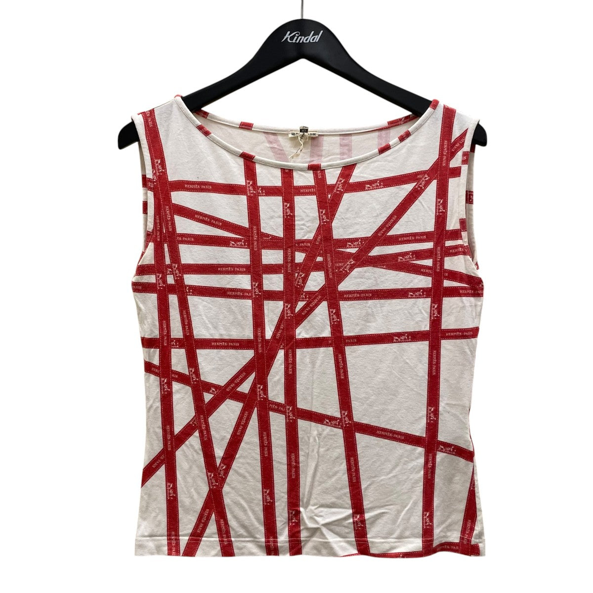 マルジェラ期 ボルデュック柄 リボン ノースリーブカットソー