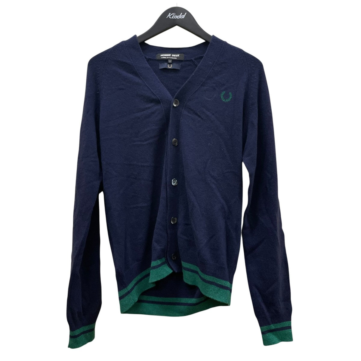 COMME des GARCONS HOMME DEUX×FRED PERRY AD2016カーディガンDR-N101 古着・中古-1枚目のアイテム画像
