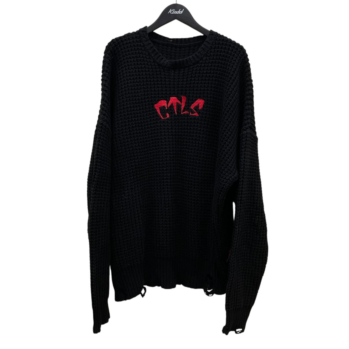 CVTVLIST(カタリスト) 23AWクラッシュ加工 刺繍ロゴ オーバーサイズ