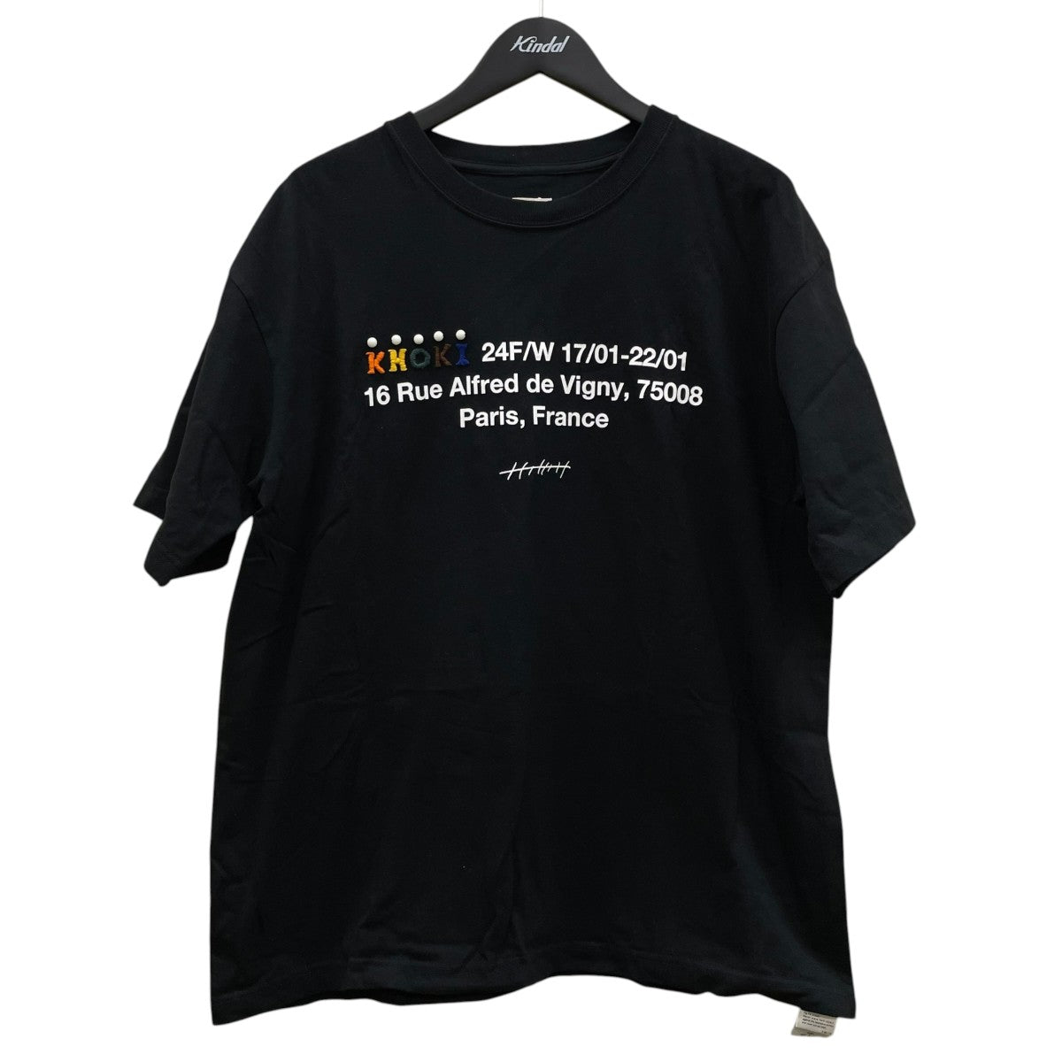 KHOKI(コッキ) STAFF T-shirtロゴ刺繍 ビーズ プリント 半袖Tシャツ 