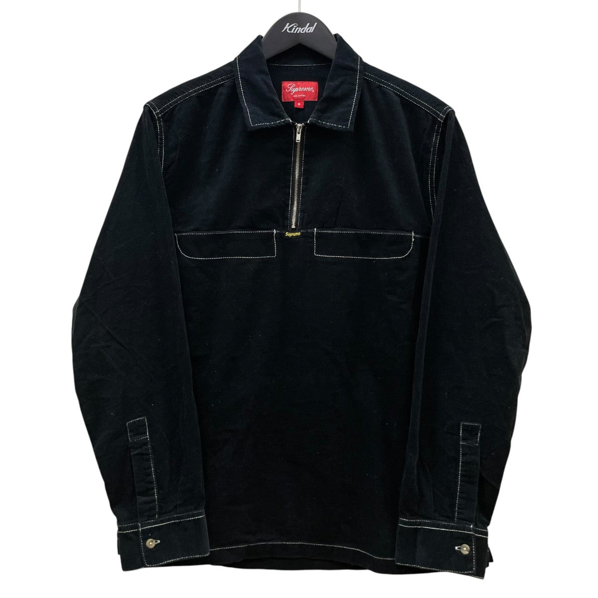 Corduroy Half Zip Shirtコットン コーデュロイ ハーフジップ プルオーバーシャツ 長袖シャツ